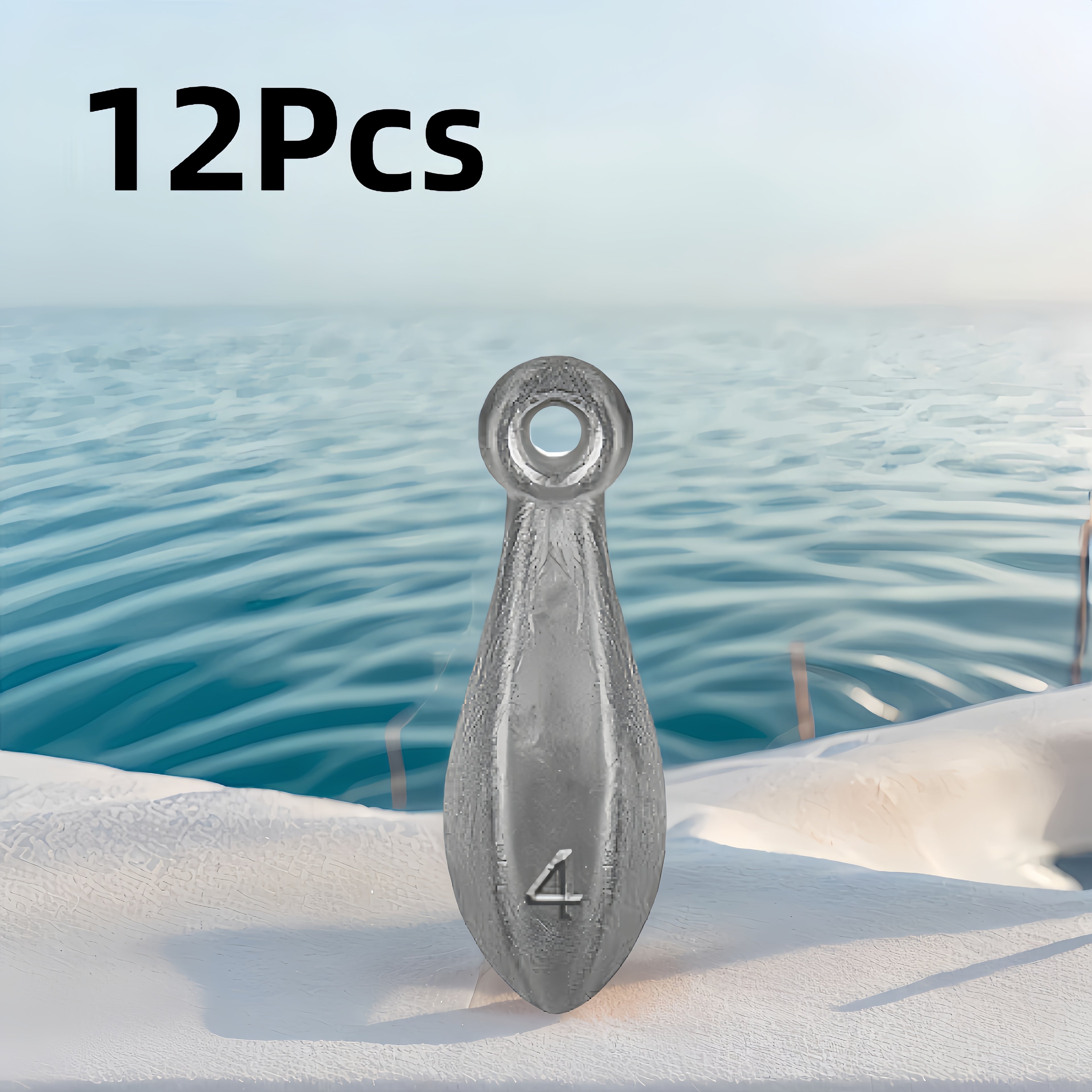 Fishing Sinkers Tackle Weights - Lead Teardrop & Hex Sinker Rig for Saltwater & Freshwater Bass, Catfish, Pompano | 1oz-16oz Multi-Pack Options