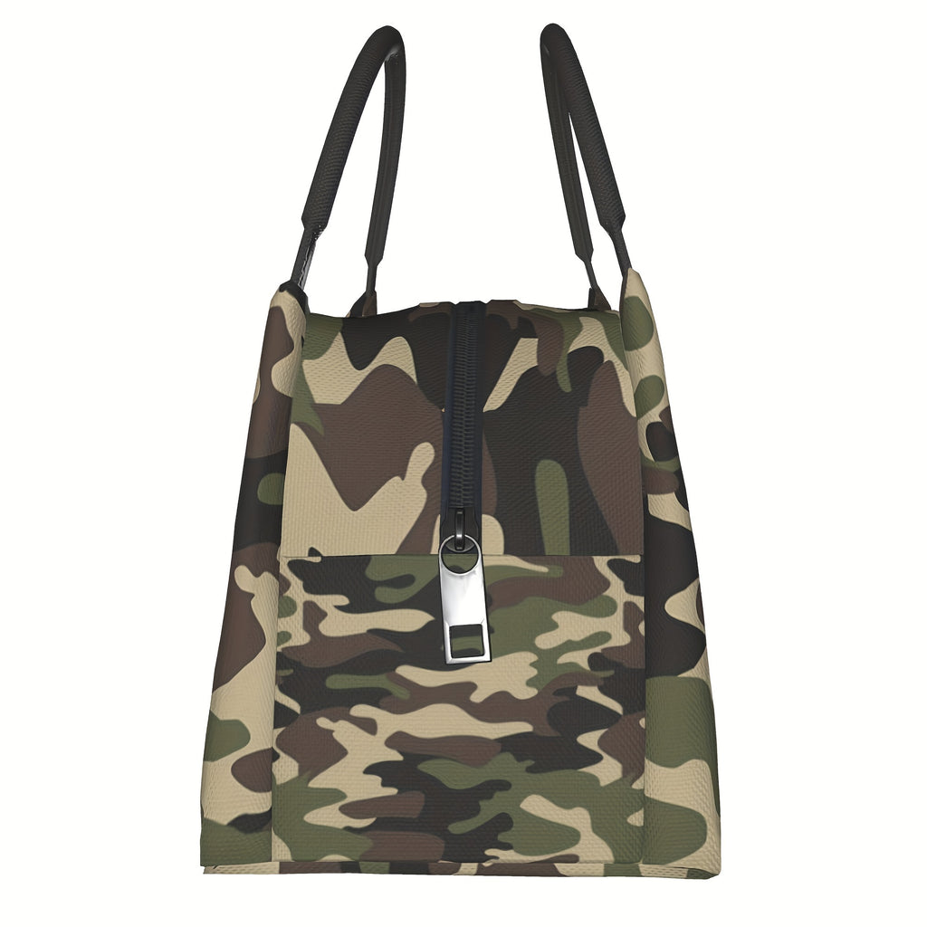 Insulated Lunch Bag Reusable 11x6.5x7 In – Polyester Cooler Tote for Camping, Picnic, Beach, Office & Outdoor Activities, Keeps Food Hot & Cold