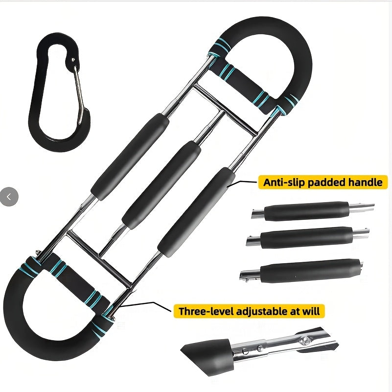 Arm Strength Trainer 3-Bar 3-Level Adjustable – Portable Detachable Forearm Chest Workout Device for Home Gym, Strength Training Muscle Building