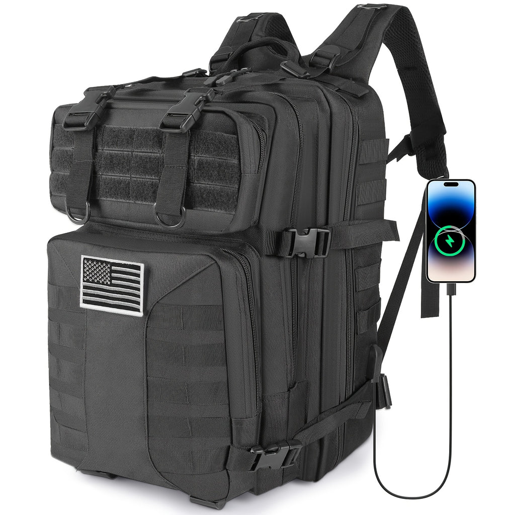 Tactical Backpack 50L (13.21 Gal) – High Capacity Unisex Military Bag for Camping, Hiking, Hunting, Fishing & Travel, Multiple Color Options with Optional Storage Bag