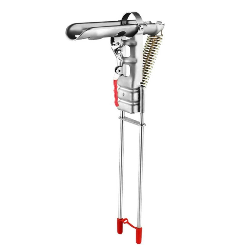 Stainless Steel Fishing Rod Holder Stand – 360° Rotation Automatic Spring Ground Support Bracket, No Assembly, Corrosion-Resistant for Bank Shore Ice Fishing