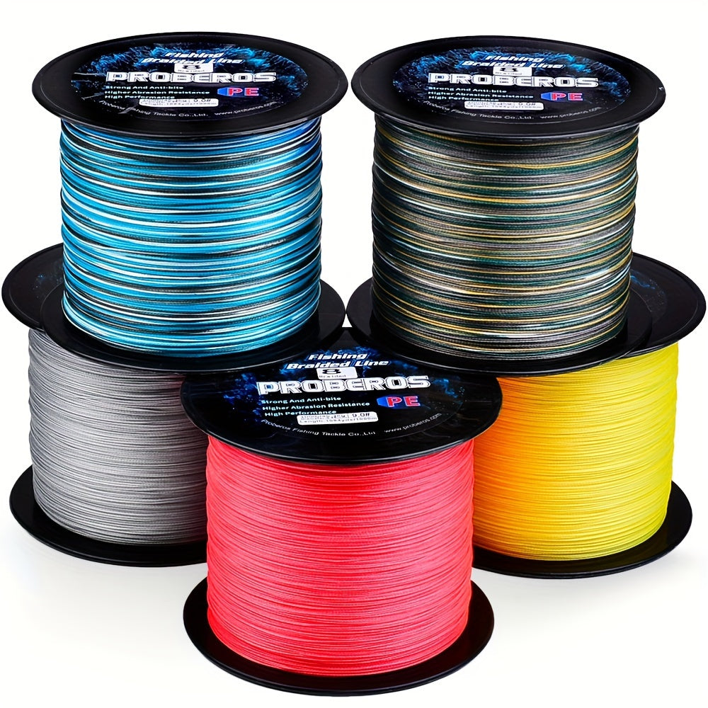 Braided Fishing Line 8 Strand 1094 Yards – Zero Stretch Superline 10LB to 100LB Test, Abrasion Resistant, Freshwater & Saltwater, Gray Green Blue Camo, 1000M Spool