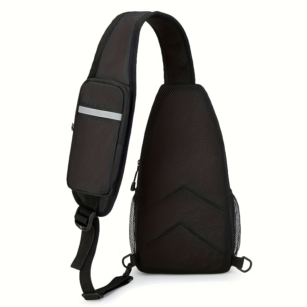 Crossbody Sling Bag for Men Women Large Capacity – Single Shoulder Travel Bag Multi-Purpose Outdoor Hiking Commuter Everyday Carry EDC Bag Secure Zipper Closure Unisex 14 Colors