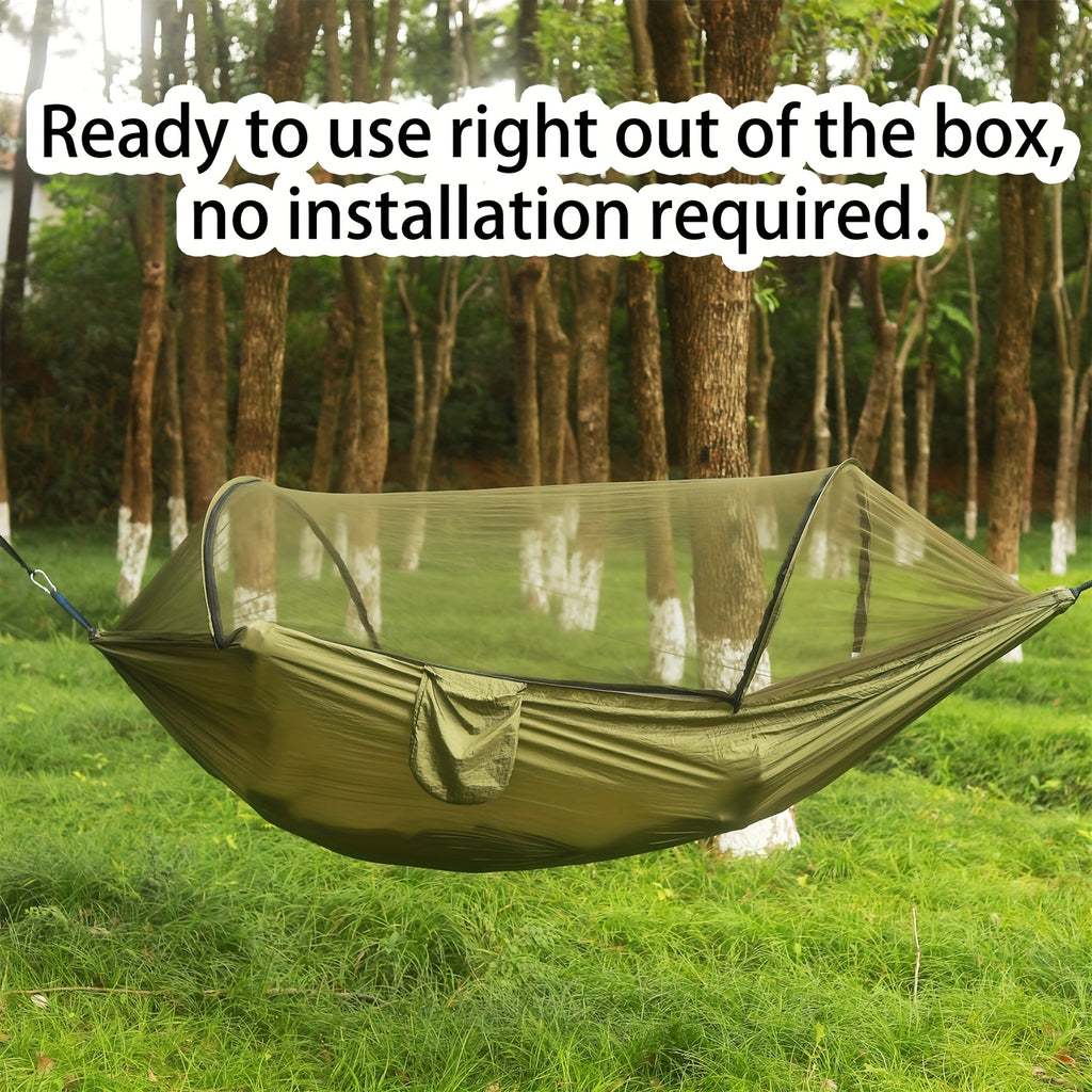 3-in-1 Double Camping Hammock with Mosquito Net and Sun Shade Durable Lightweight Portable for Camping Hiking Backpacking Picnic Garden Patio Park Outdoor Adventures