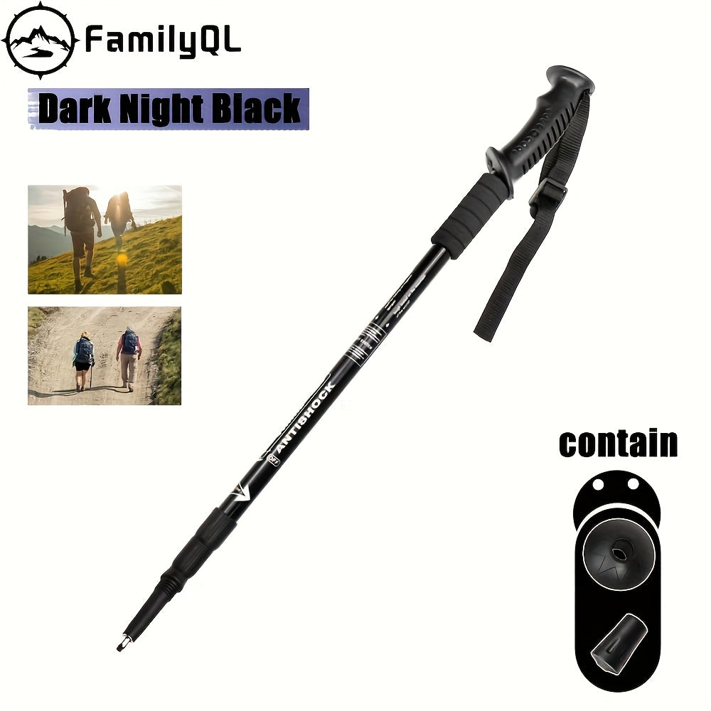 Foldable Aluminum Alloy Hiking Stick Adjustable Trekking Pole Quick Lock Lightweight Collapsible Walking Stick for Men and Women Outdoor