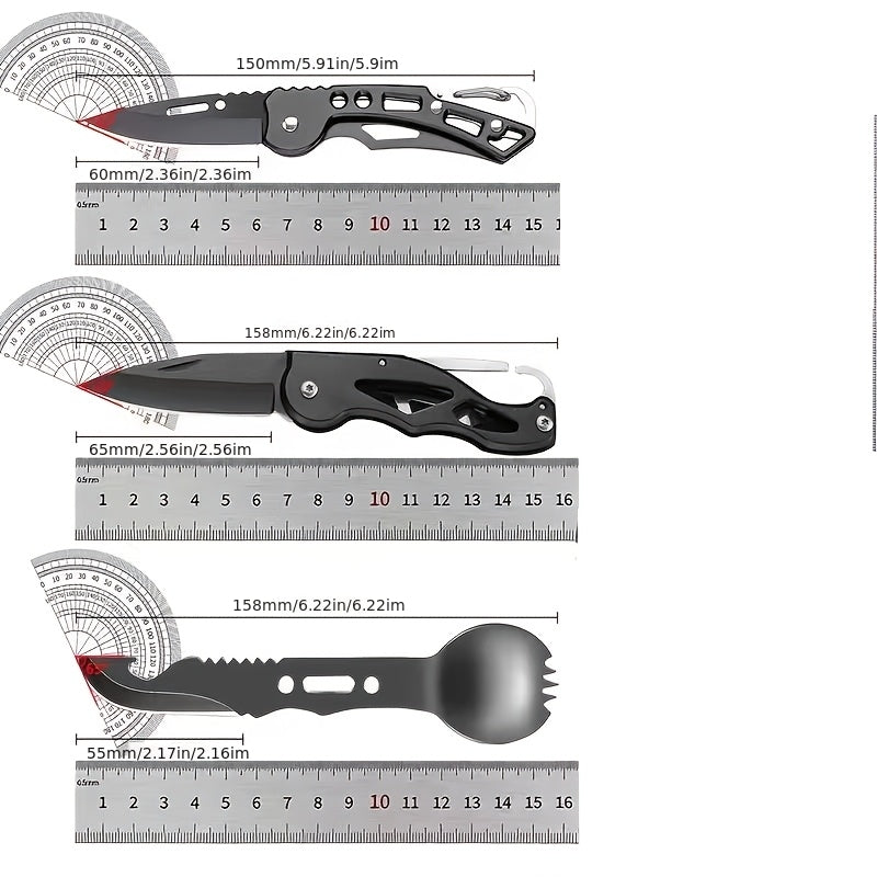 Survival Kit Multi-Tool Emergency Gear Set 12–115 Pcs with Magnesium Fire Starter – Camping Hiking Outdoor Adventure Essentials – Multiple Styles – Cool Gift for Men Dad Husband Boyfriend Teen