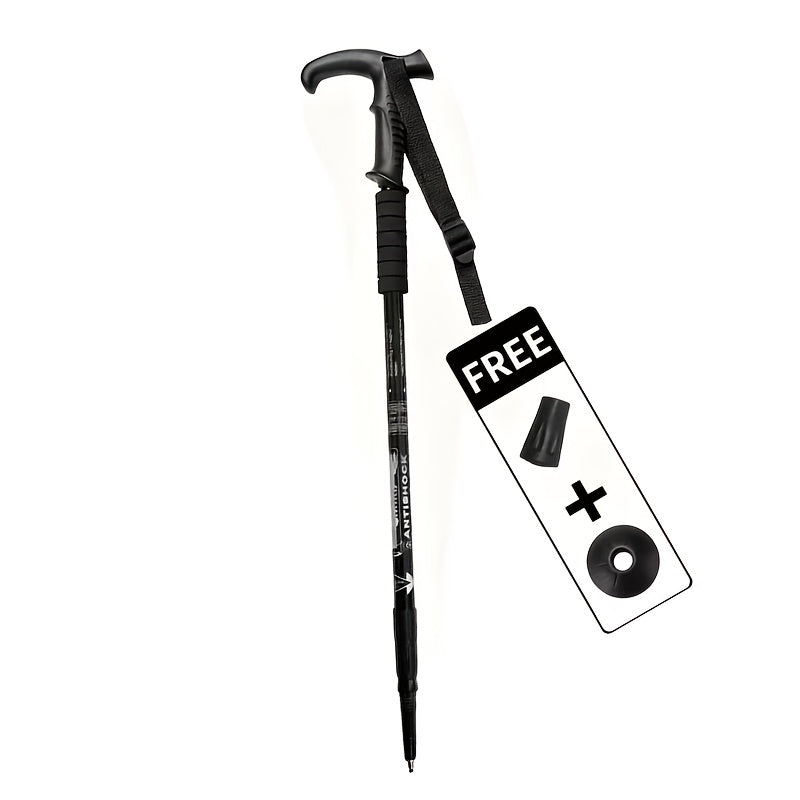Trekking Poles 2 Pack Aluminum Alloy Adjustable Collapsible Hiking Poles Lightweight Walking Sticks for Men Women Hiking Backpacking Mountaineering Trail Walking Silver Blue Red