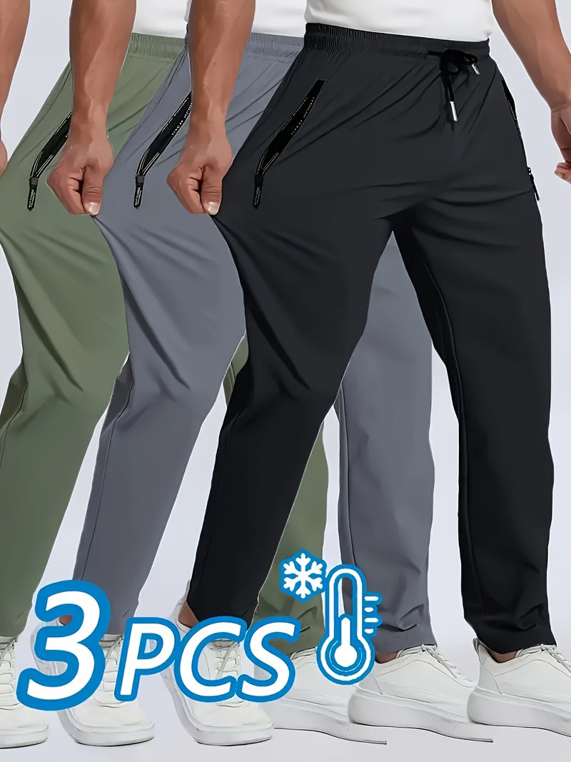 Men's Athletic Shorts 3-Pack Quick Dry Lightweight Stretchy Running Shorts for Men - Breathable Workout Gym Shorts for Rock Climbing Outdoor Sports - Black Dark Blue Light Gray S M L XL XXL XXXL