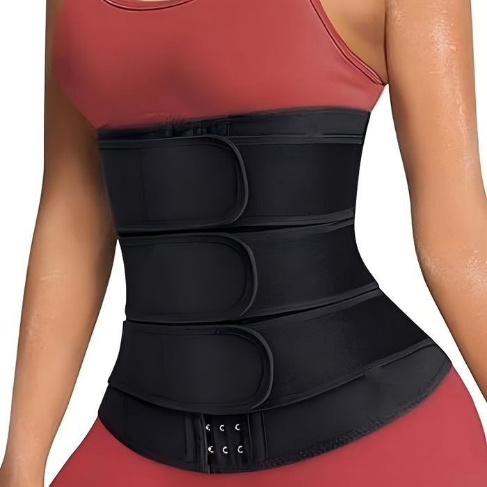 Waist Trainer for Women Triple Row Buckle Sauna Sweat Belt Abdominal Control Slimming Waist Cincher Body Shaper S-XXL