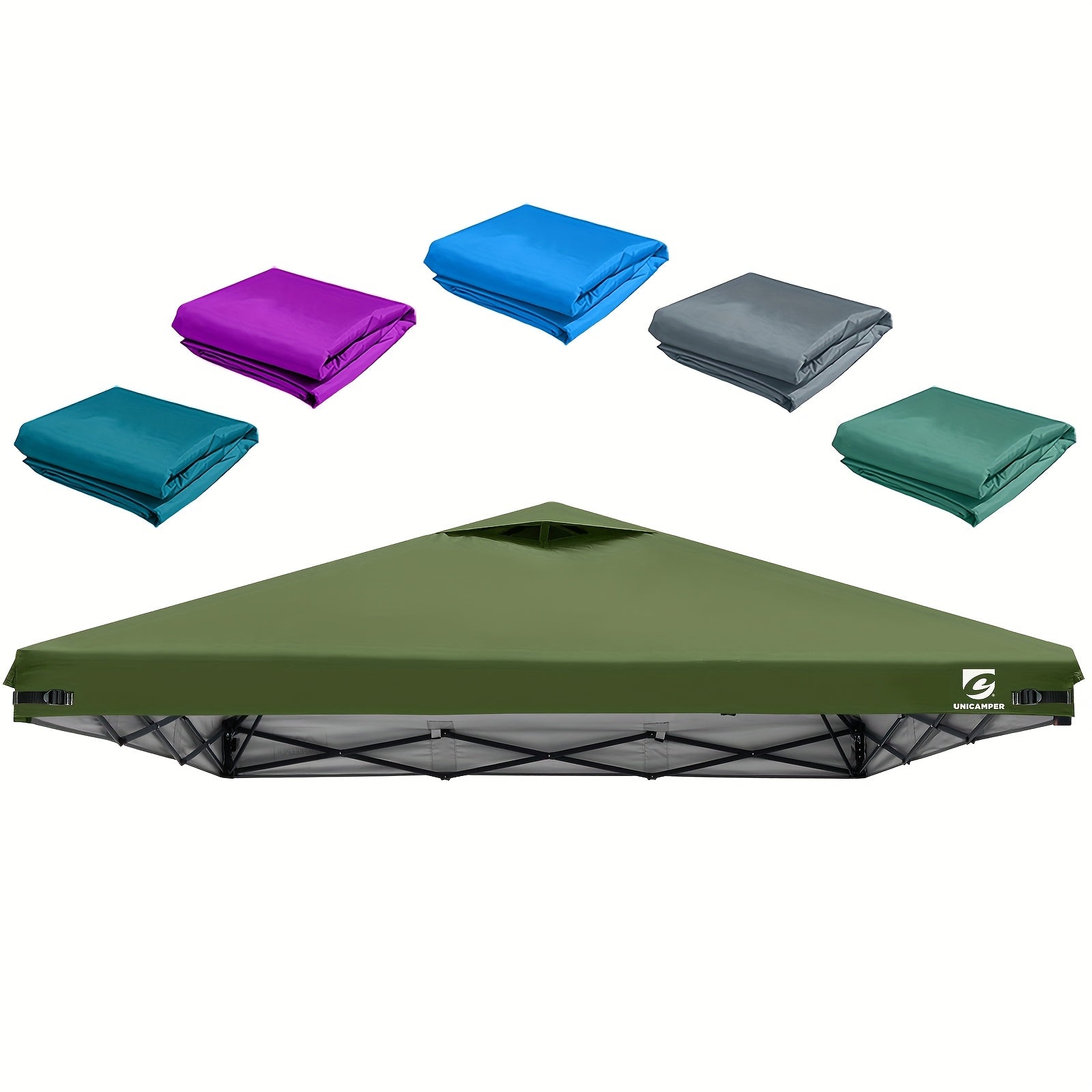 10x10 FT Canopy Replacement Top Cover Waterproof with Ventilation Ports for Straight-Leg Pop-Up Canopy Tent Outdoor Camping Patio Garden Events 11 Colors