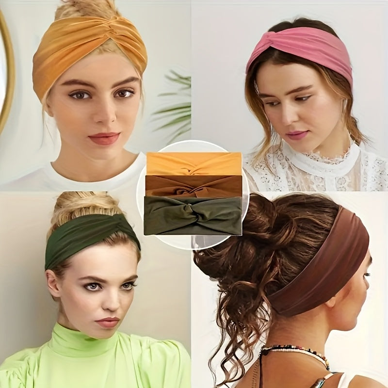 Bohemian Hair Ties 10 Pack for Women, Non-Slip Elastic Headbands for Running Yoga Sports Makeup, Breathable Comfortable Scrunchies, Holiday Birthday Gift Set