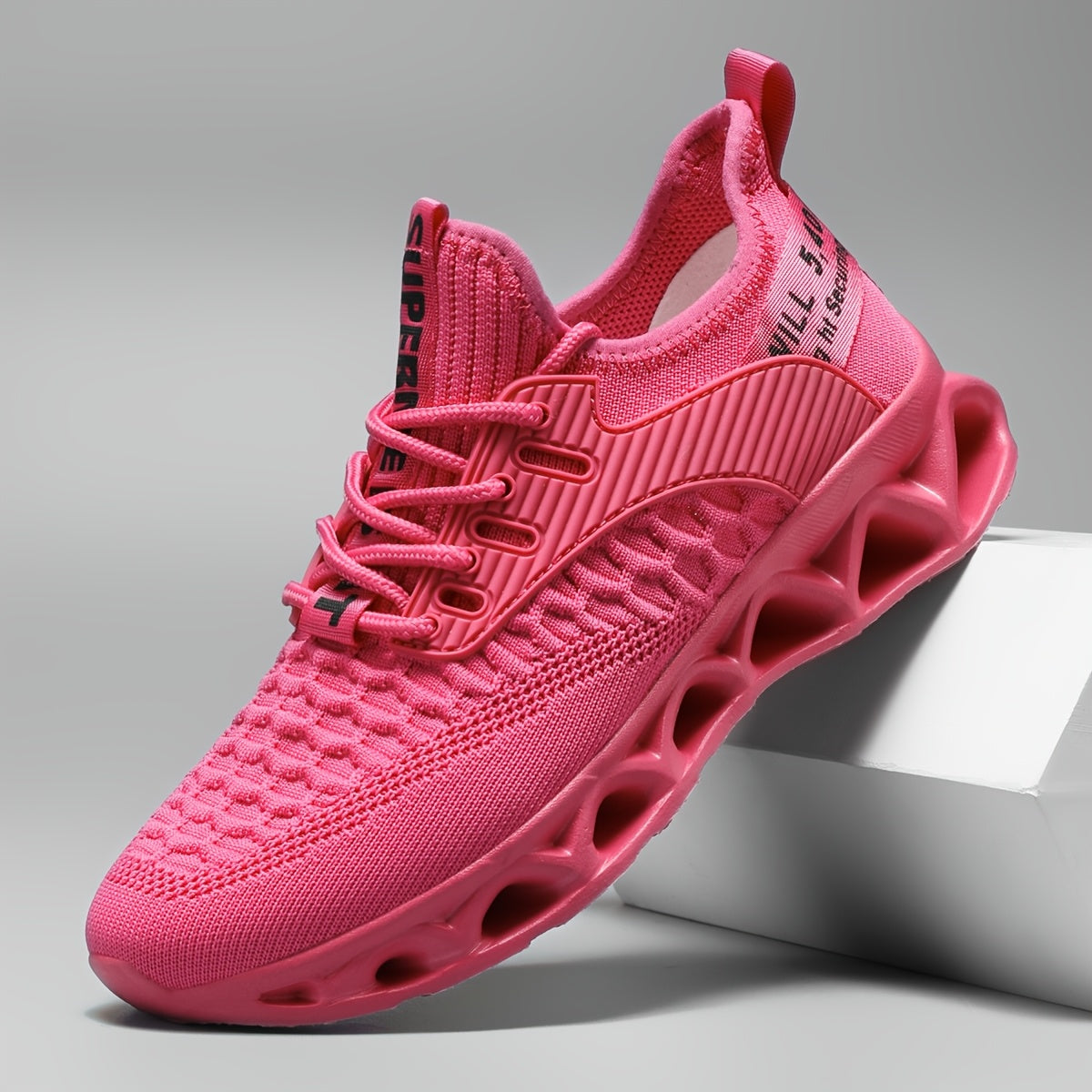 Women's Breathable Running Shoes – Stability Support, EVA Sole, Fabric Upper, Solid Color All-Season Sneakers, US 6-13, 7 Colors