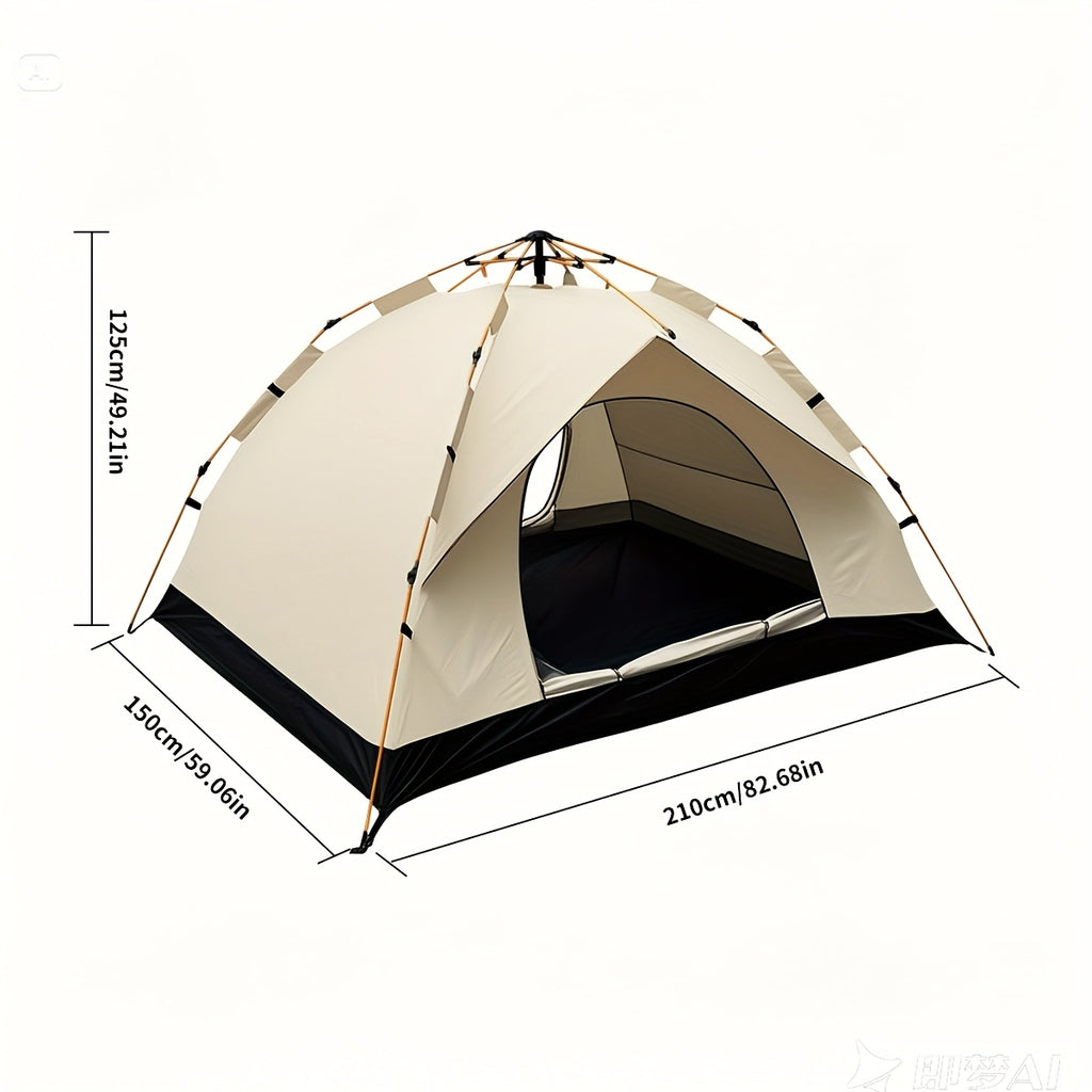 Pop Up Beach Tent Automatic Instant Setup Sun Protection Lightweight Portable Camping Tent 2 Doors for Beach Hiking Picnic Music Festival Outdoor Adventures All Season