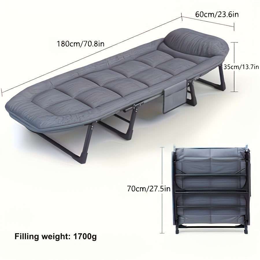 Heavy Duty Folding Camping Cot with Seat Cushion 400 500 600 lbs Capacity Portable Outdoor Bed with Carry Bag for Camping Travel