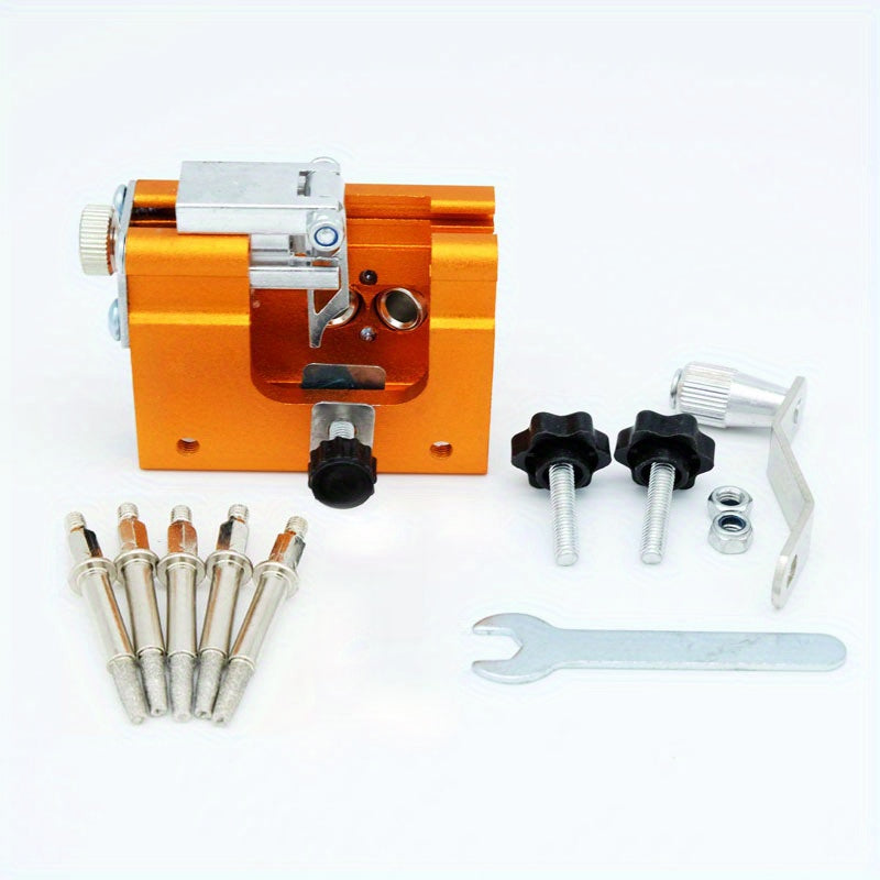 Chainsaw Sharpener Jig Portable Hand-Cranked – Chain Saw Sharpening Kit 1/3/5/10pcs Burrs Blue Yellow Outdoor Logging