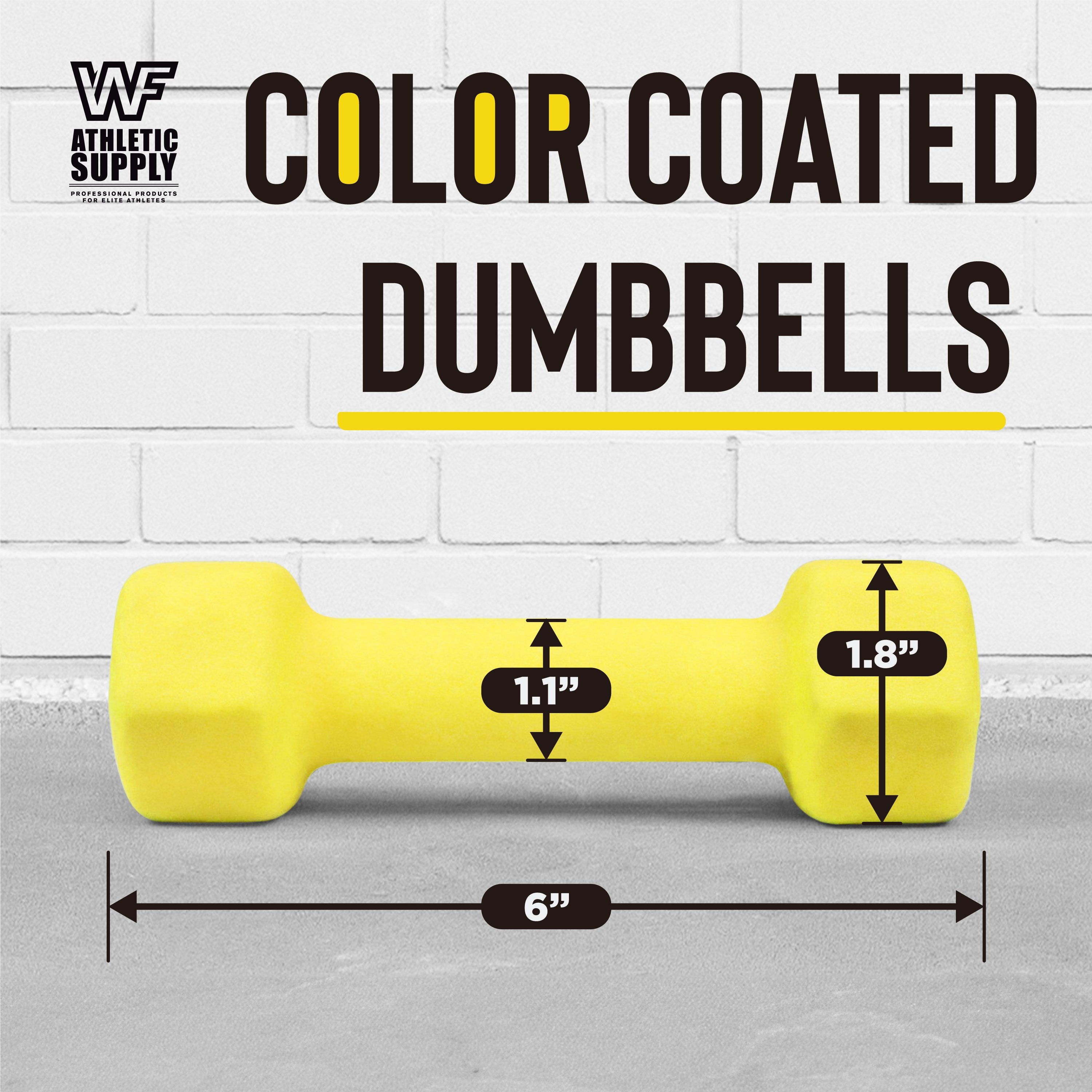 Neoprene Hex Dumbbells Pair Color-Coded Cast Iron Non-Slip Hand Weights for Women Men Strength Training Home Gym Workout 2LB 5LB 8LB 12LB 15LB Anti-Roll