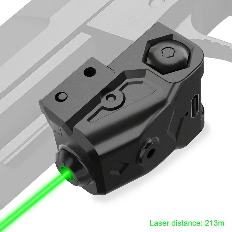 Picatinny Rail Laser Sight with Type-C Charging – Ultra Compact Green Red Purple Laser for 20mm Rail Pistols Rifles Handguns Ambidextrous Left Right Hand Compatible