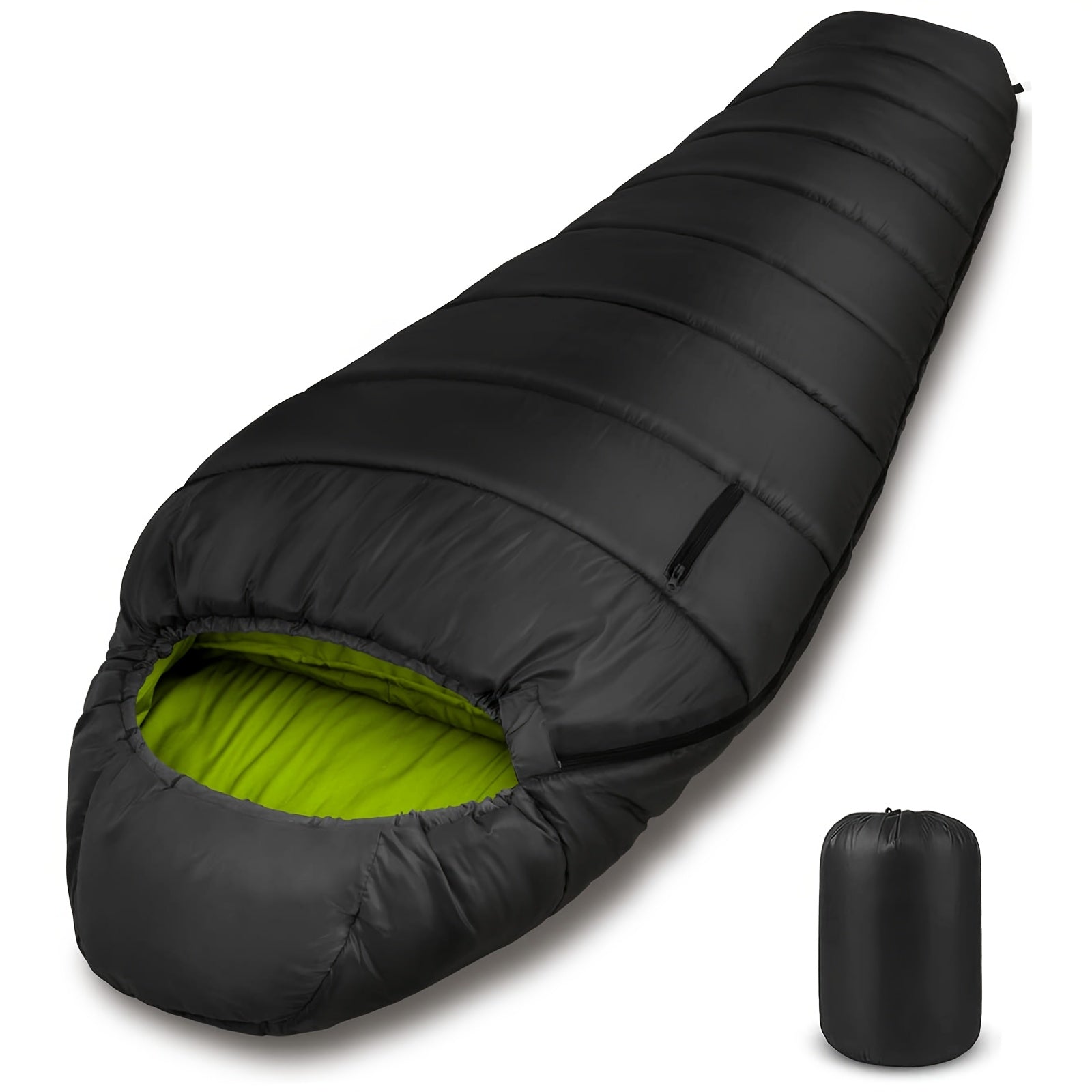 Mummy Sleeping Bag 15-45°F 3-4 Season Cold Weather Ripstop Shell Synthetic Fill Anti-Snag Zipper Lightweight Washable for Backpacking Camping Hiking Adults Up to 6ft