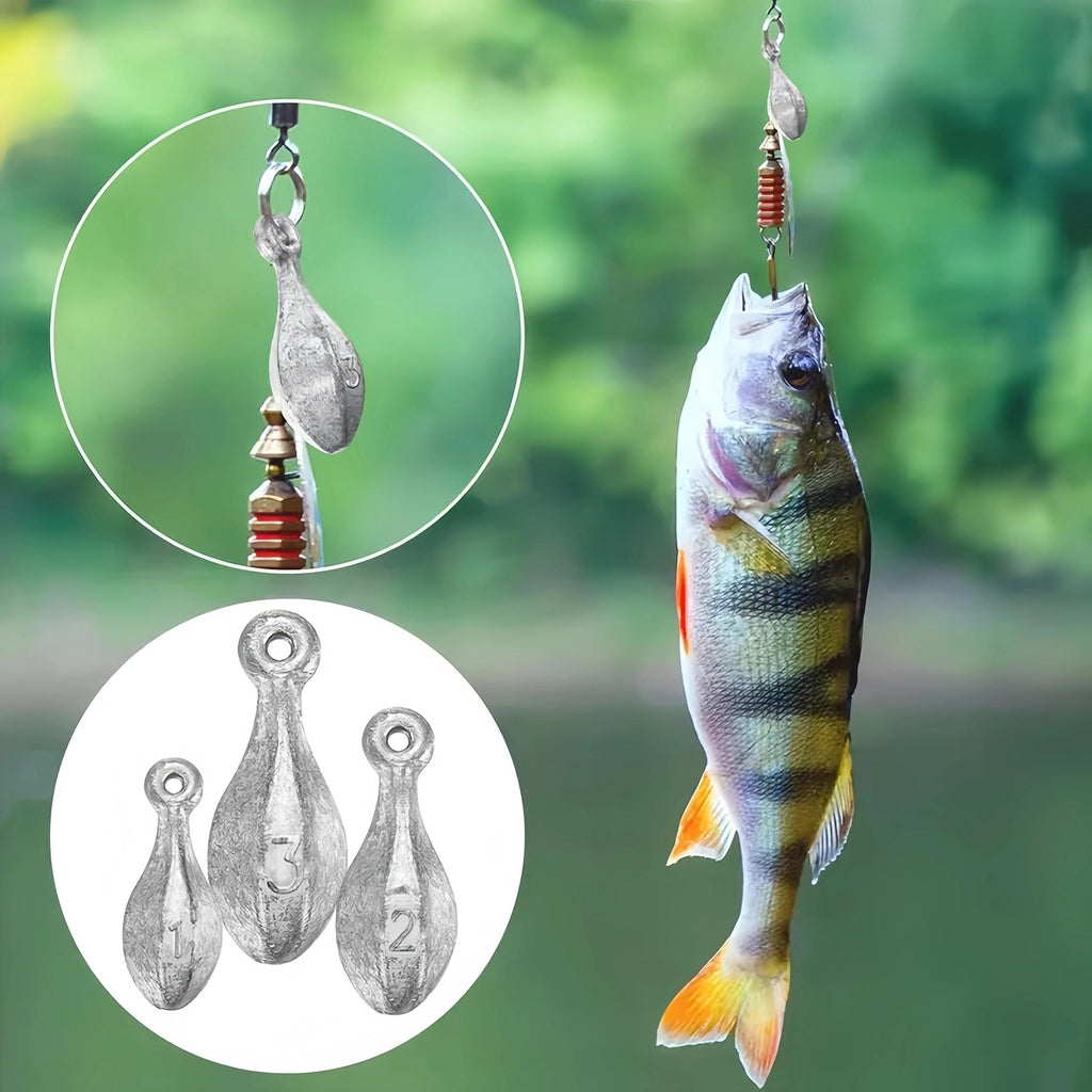 Fishing Sinkers Tackle Weights - Lead Teardrop & Hex Sinker Rig for Saltwater & Freshwater Bass, Catfish, Pompano | 1oz-16oz Multi-Pack Options
