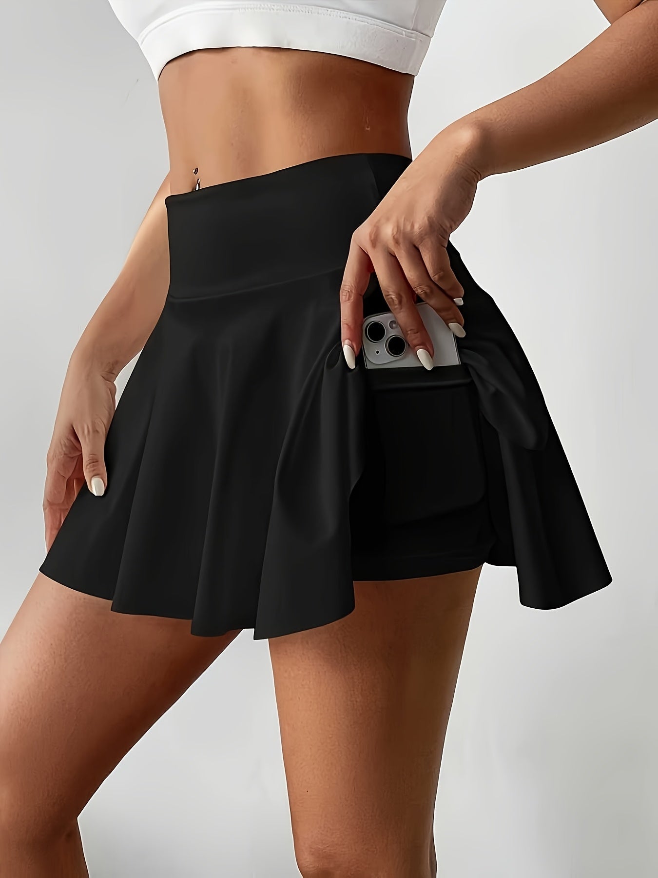 Women's Athletic Skort 3-Pack High Waisted with Built-In Shorts & Pockets – Tennis Golf Pickleball Running Skirt S-XXL Orange Navy White