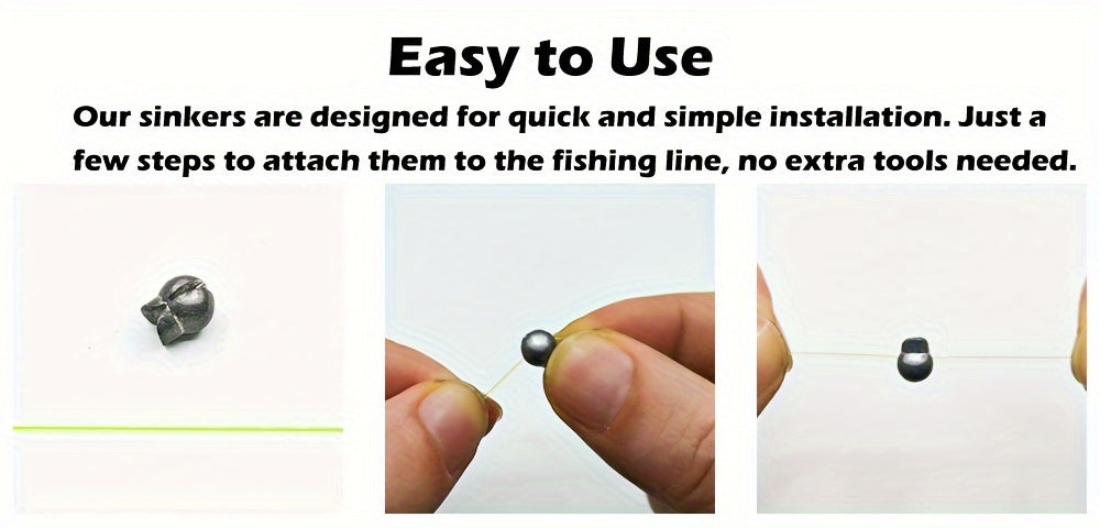 Split Shot Fishing Sinkers 120pcs 5 Sizes – Removable Round Lead Weights for Freshwater & Saltwater Bass Trout Catfish Fishing