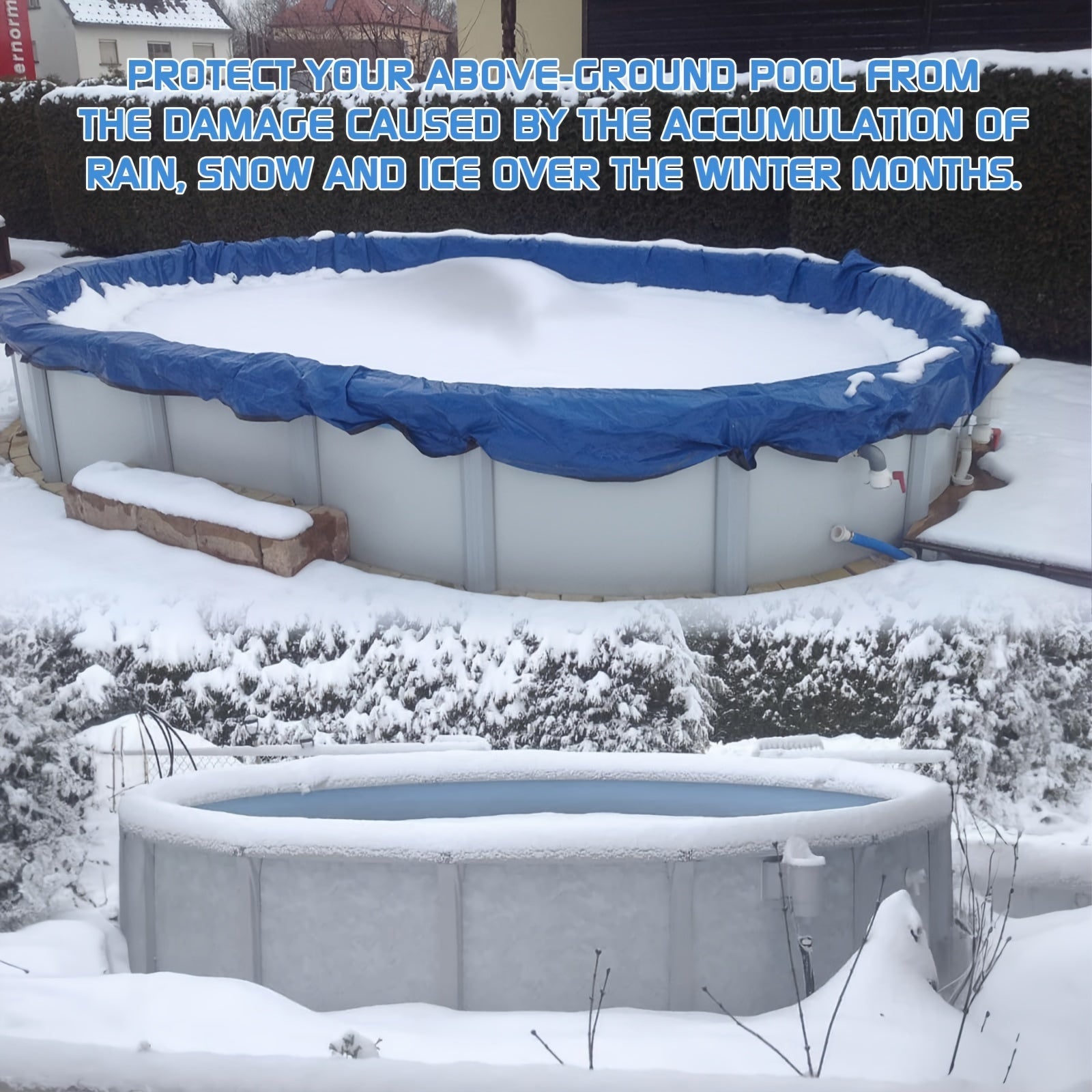 Pool Pillow for Above Ground Pool Winter Closing – 4ft Round 0.4mm Thick PVC Air Pillow Winterizing Kit, Supports Pool Cover, 1-4 Pack Options