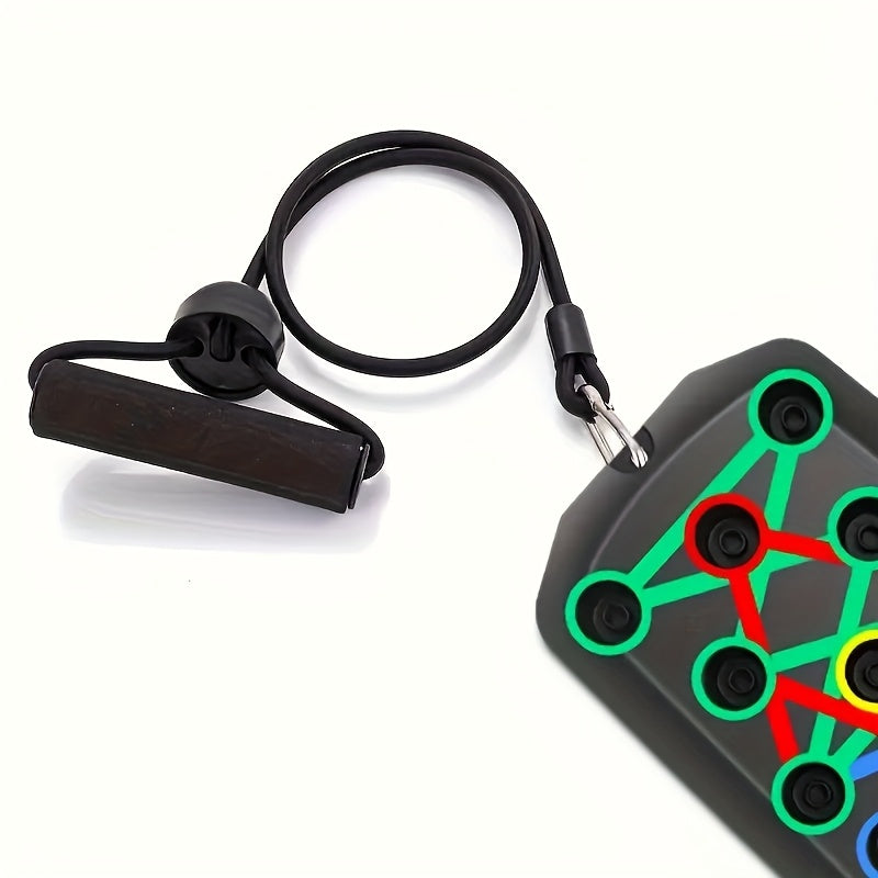 Push Up Board Multifunctional – Color-Coded Home Gym Workout Board for Chest, Triceps, Shoulders & Back Strength Training with Optional Pull Ropes