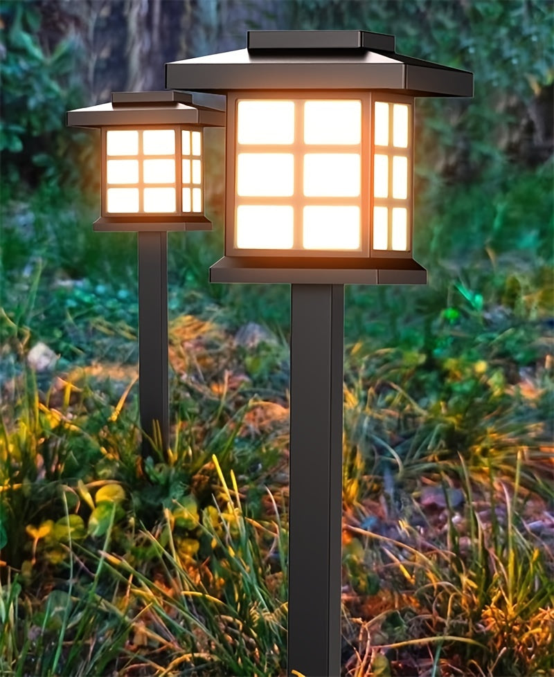 Solar Pathway Lights Outdoor IP55 Waterproof LED 10-Hour Runtime – Garden Driveway Landscape Stake Lights Auto Dusk-to-Dawn – Warm White & Color-Changing – 6 12 24 Pack