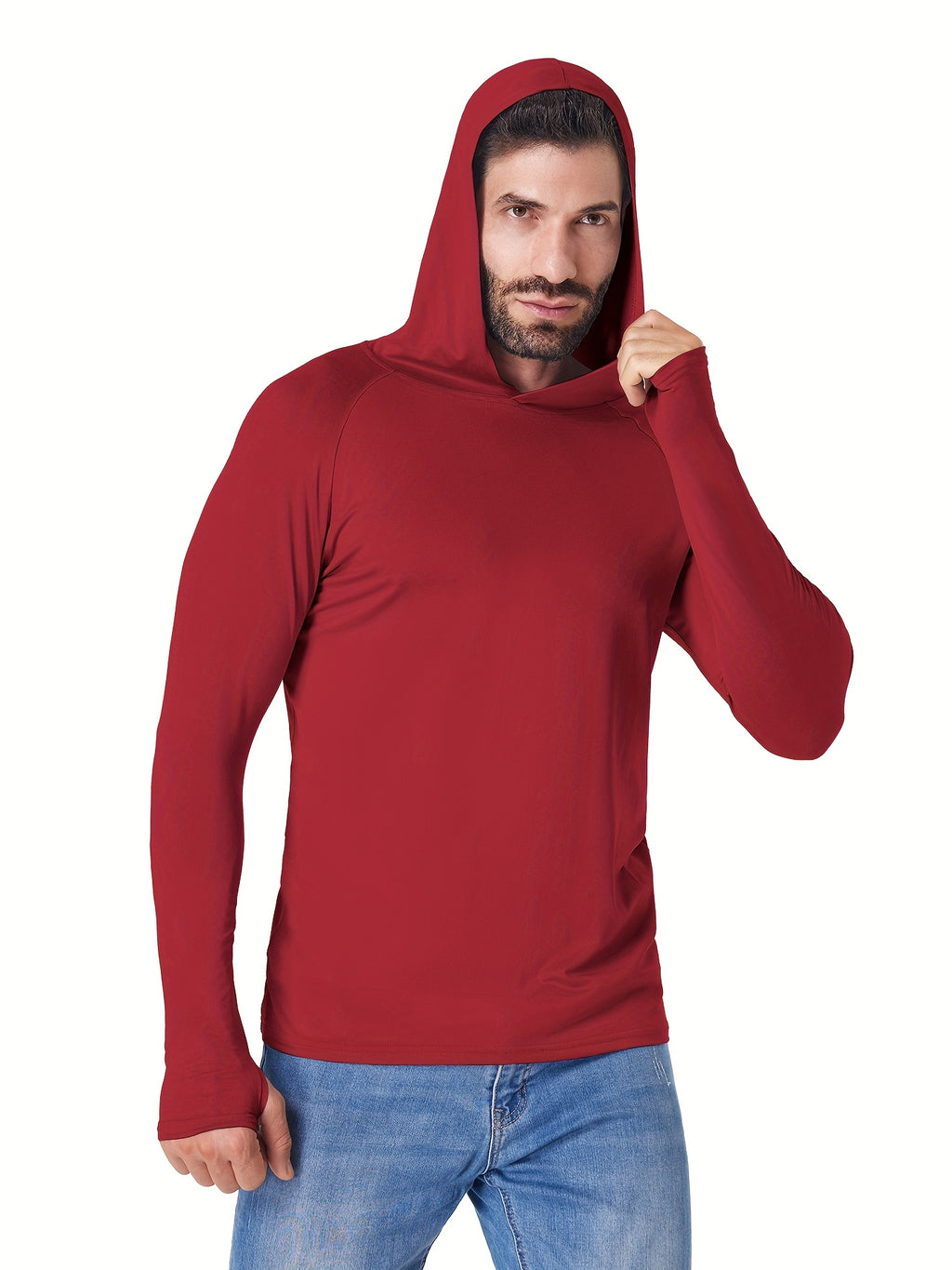 Fishing Shirts for Men 5-Pack Long Sleeve Hoodie Rash Guard UPF Sun Protection Quick-Dry Athletic Shirt S-XXL