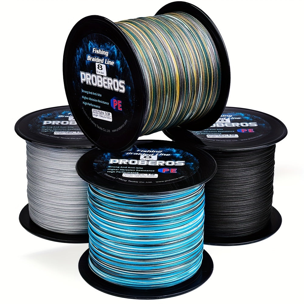 Braided Fishing Line 8 Strand 1094 Yards – Zero Stretch Superline 10LB to 100LB Test, Abrasion Resistant, Freshwater & Saltwater, Gray Green Blue Camo, 1000M Spool
