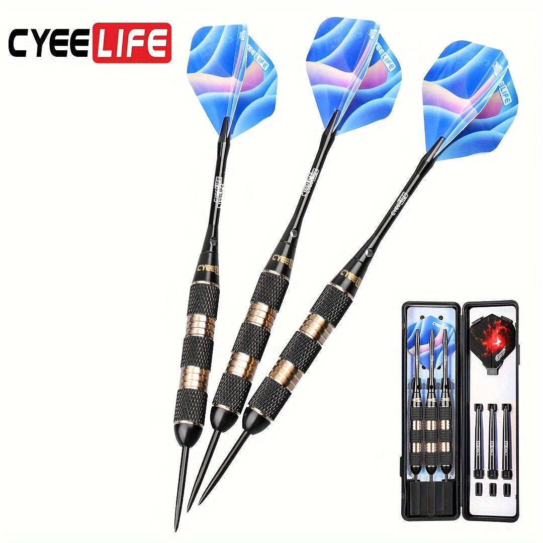 Steel Tip Darts 32g Professional Competition Set Pure Copper Barrel Aluminum Rod Hard Steel Needle Precision Dart for League Tournament Home Bristle Board Play
