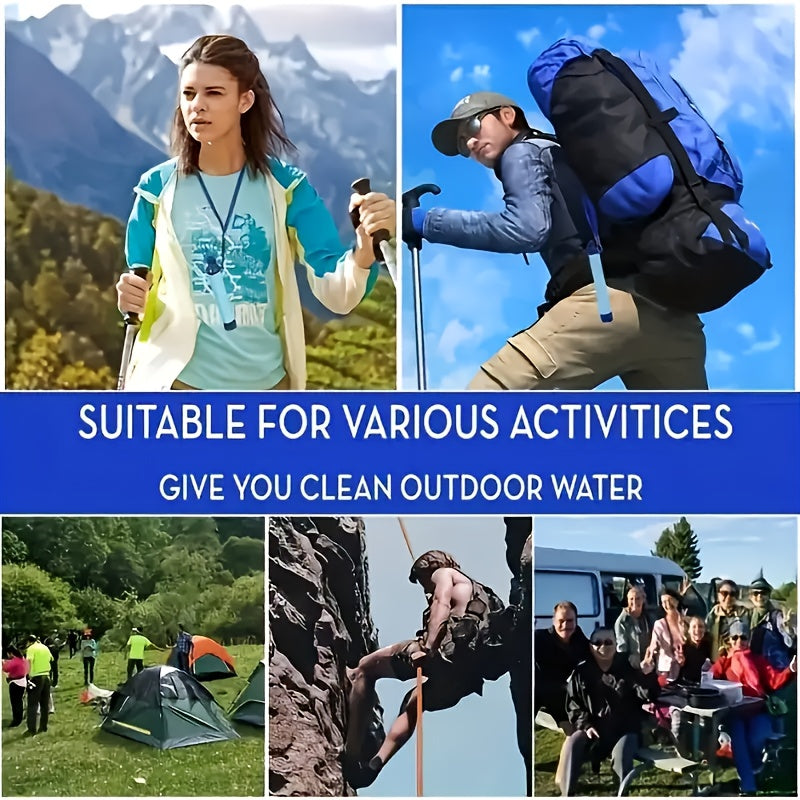 4PCS Personal Water Filter Straw – Mini Water Purifier Survival Gear for Hiking, Camping, Travel & Emergency Preparedness