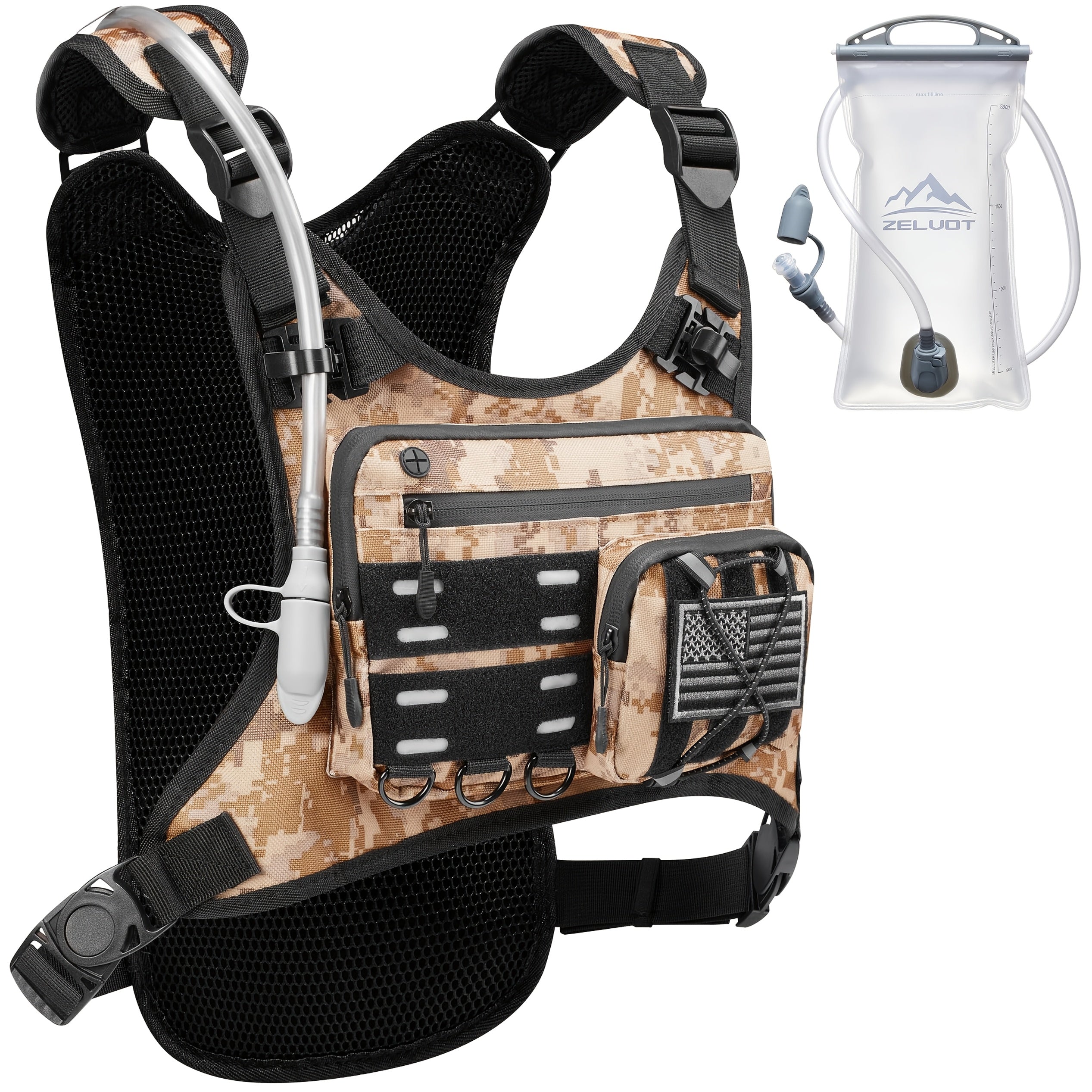 Running Hydration Vest with 3L Water Bladder – Lightweight Adjustable Chest Pack, Reflective Gear Holder for Men & Women, Trail Running, Hiking & Marathon, 7 Colors