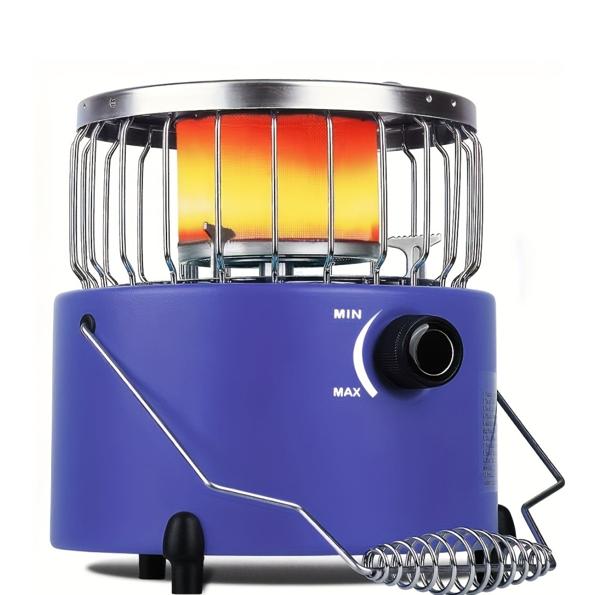 9000 BTU Propane Camping Stove Heater 2-in-1 Portable Indoor Outdoor Gas Stove Adjustable Flame Piezoelectric Ignition Emergency Preparedness Stainless Steel