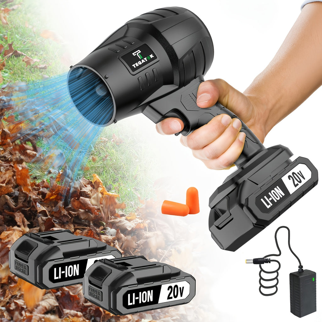 Cordless Leaf Blower 20V 20000RPM – Electric Handheld Blower with Battery & Nozzle for Leaves Dust Snow Car Drying Patio Garage Yard Cleanup – 2.0AH & 4.0AH Kit Options