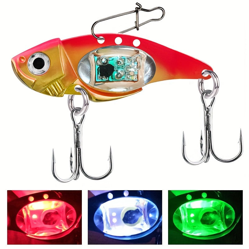 Electronic LED Fishing Lure with Sound & Vibration - Aluminum Alloy Fish-Shaped Bait Attracts Fish from 500M, Outdoor Fishing Gift for Enthusiasts (2/3/4pcs)