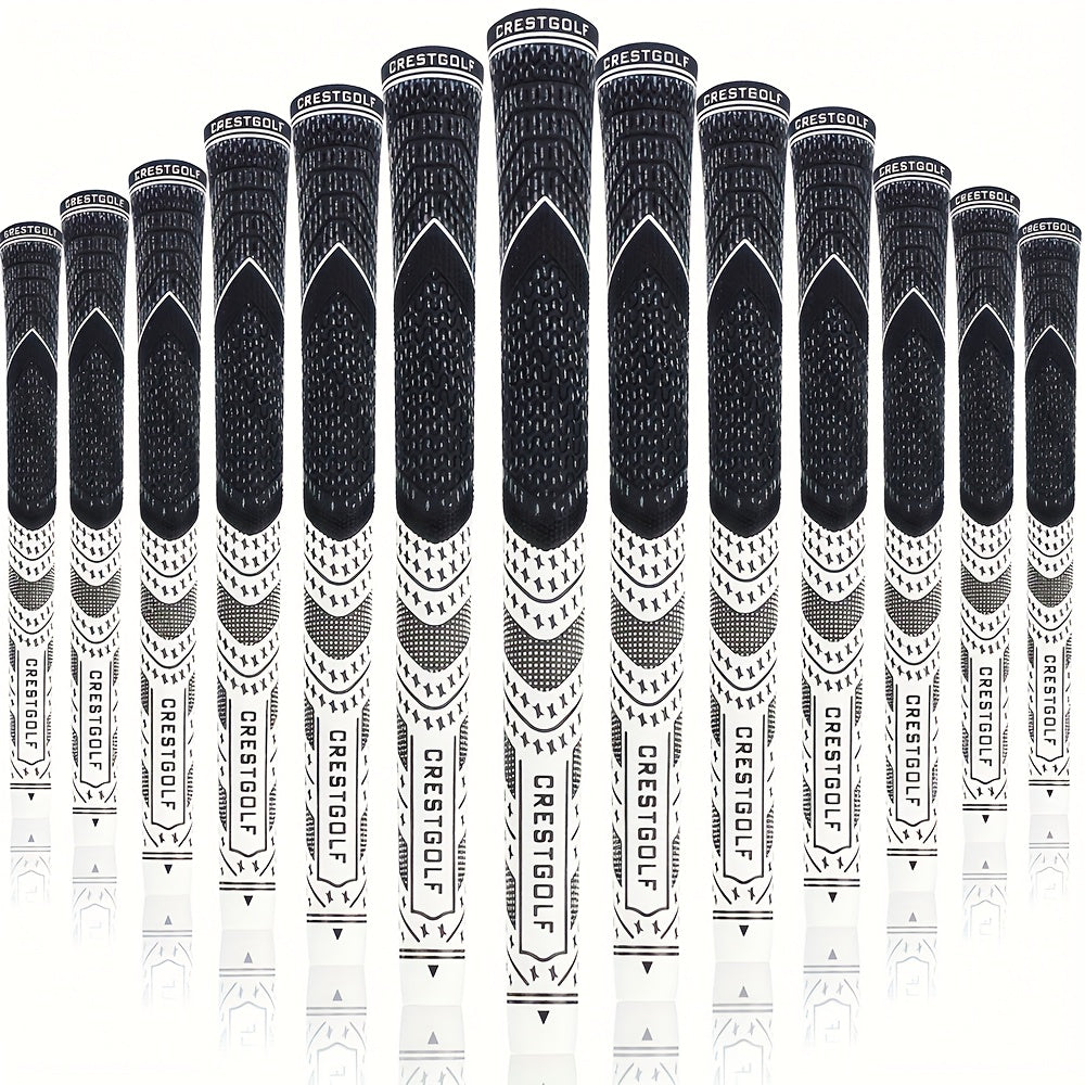 13pcs Golf Grips Set Midsize All Weather Compound Hybrid Rubber Golf Club Grips Ecological Yarn Thread Technology Multiple Colors