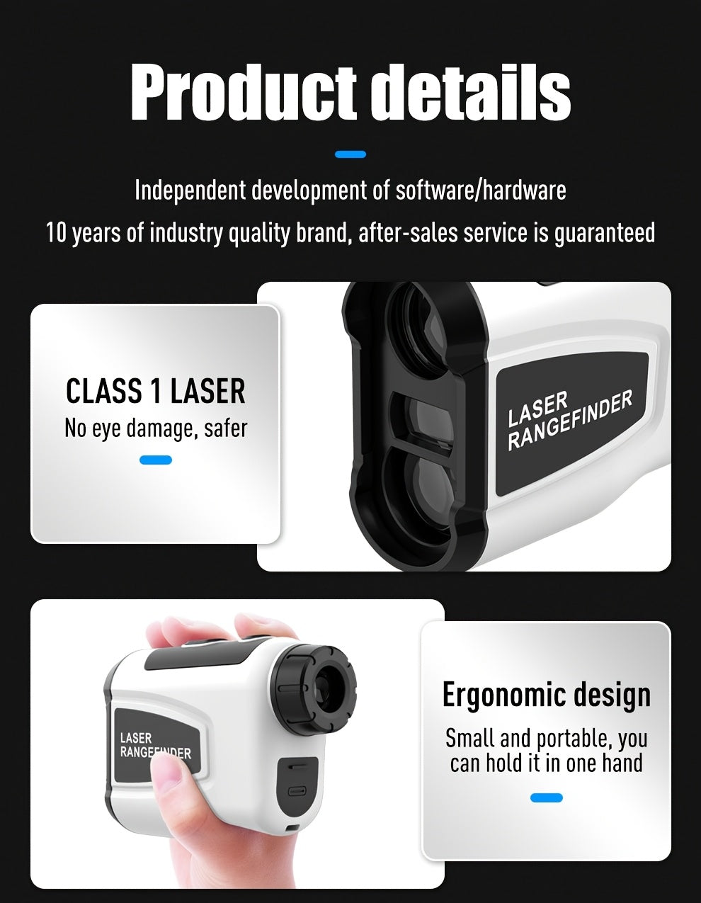 Golf Laser Rangefinder 1200 Yards – 6.5x HD Magnification, Slope Compensation, Flag Lock, Anti-Vibration, USB Rechargeable, High Precision Distance Meter for Golf, Hunting & Outdoor Sports