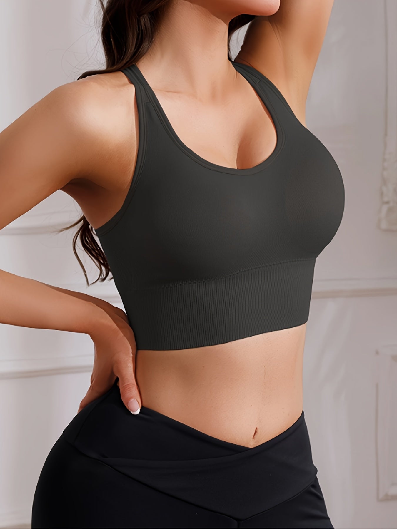 Women's X-Back Sports Bra 5-Pack – Wire-Free High Support Workout Bra with Removable Pads, Breathable Polyamide Fabric, Adjustable Straps for Yoga, Gym & Outdoor Activities, 10 Colors