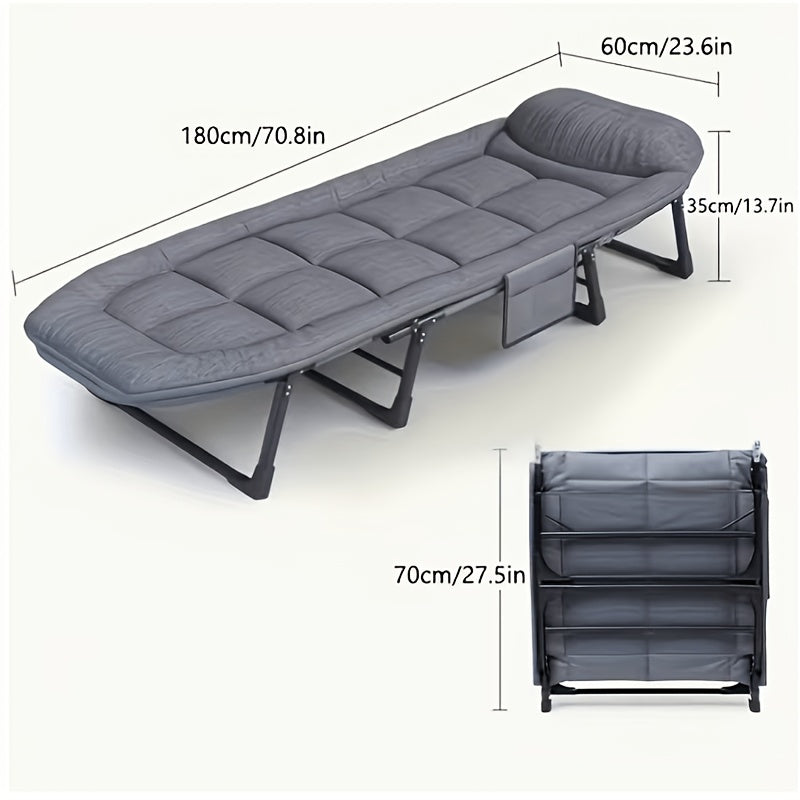 Heavy Duty Folding Camping Cot with Seat Cushion 400 500 600 lbs Capacity Portable Outdoor Bed with Carry Bag for Camping Travel