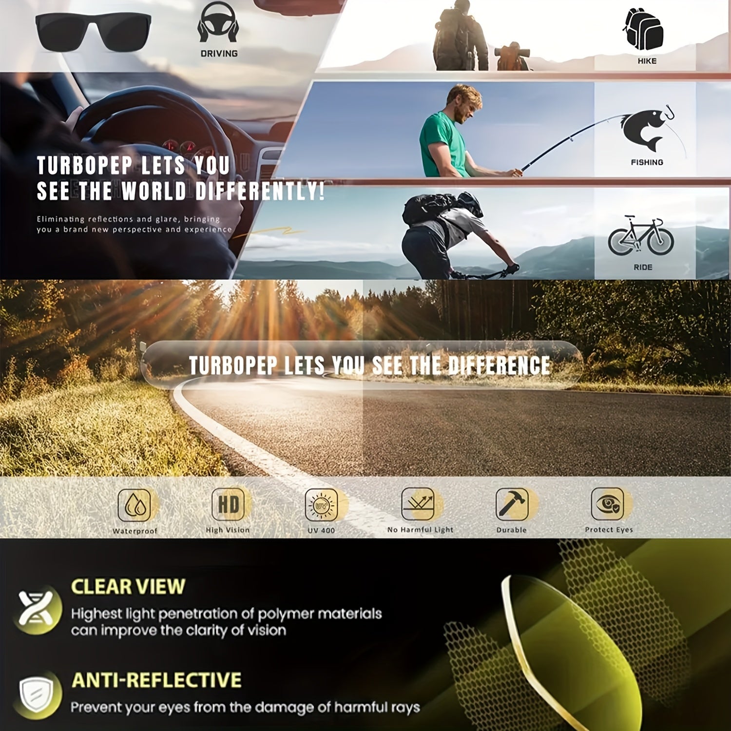 UV Protection Sunglasses 6-Pack for Men Women – Lightweight PC Frame Anti-Glare High-Definition Lenses, Outdoor Driving Sports Eyewear, Bulk Glasses Set