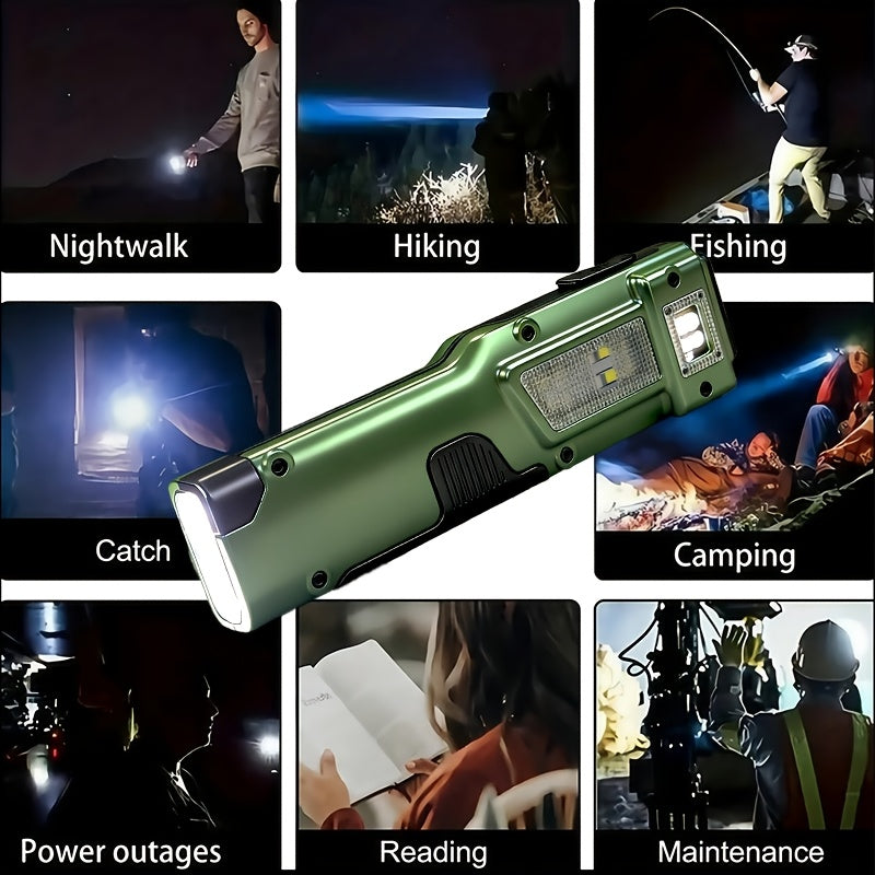 2-Pack Tactical Flashlight Set 4000 Lumens USB-C Rechargeable EDC Flashlight with 8 Modes LCD Display Backup Light for Camping Survival Fishing Emergency Power Outage Gift for Men