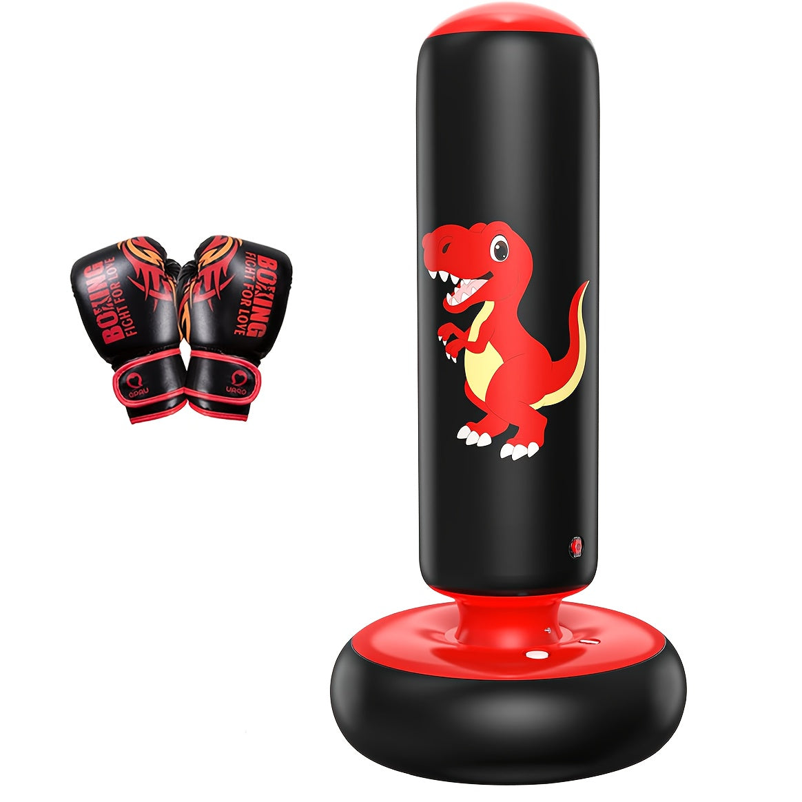 Inflatable Punching Bag for Kids 48-Inch Dinosaur Shaped with Boxing Gloves – Freestanding Bop Bag for Karate, Taekwondo & Active Play, Indoor Outdoor Gift for Boys & Girls