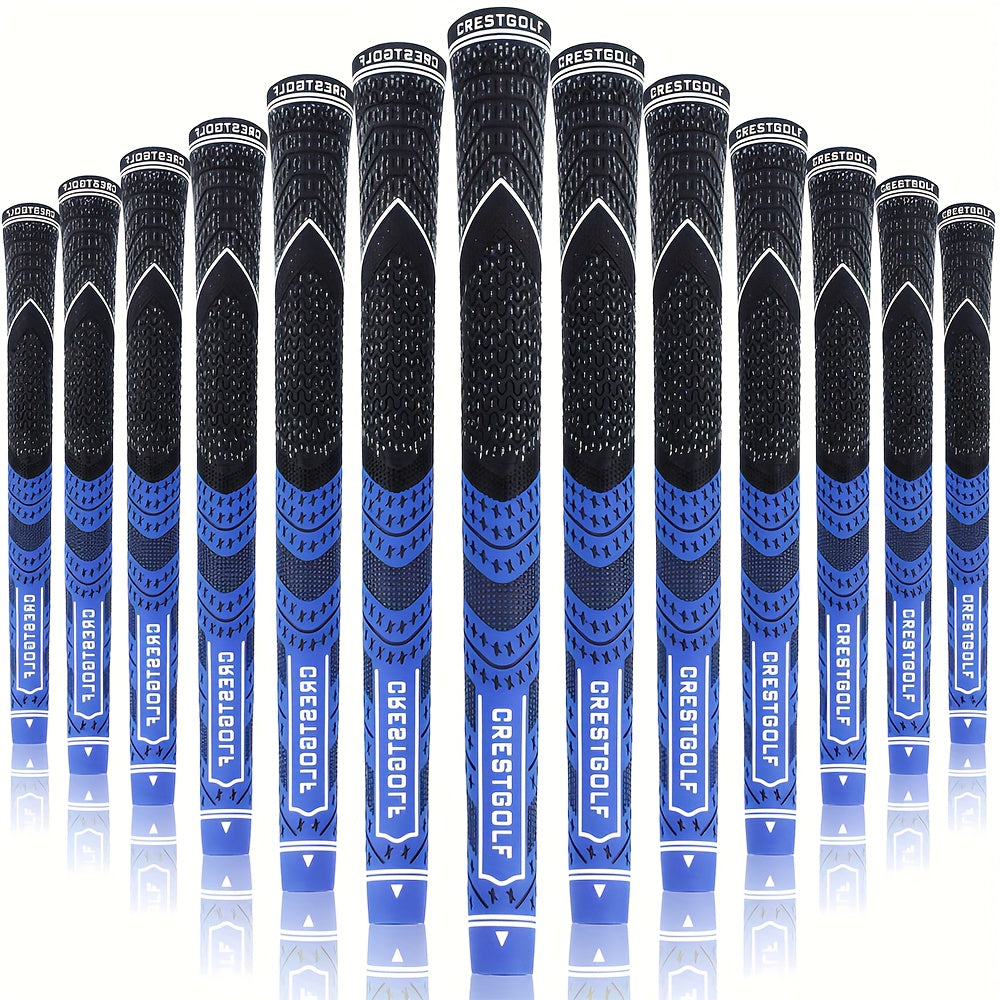 13pcs Golf Grips Set Midsize All Weather Compound Hybrid Rubber Golf Club Grips Ecological Yarn Thread Technology Multiple Colors