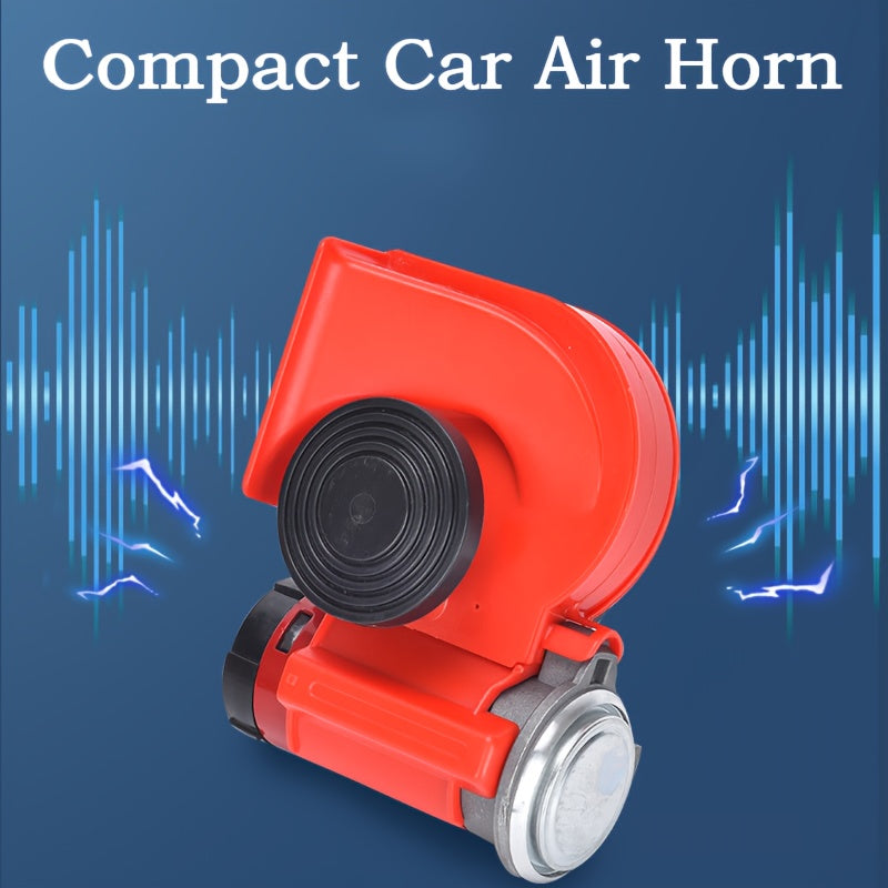 Air Horn Kit 12V 24V Ultra Loud 105-137dB Dual Trumpet Horn with Air Compressor for Truck SUV Motorcycle Boat Train Car Pickup Aluminum Alloy Universal
