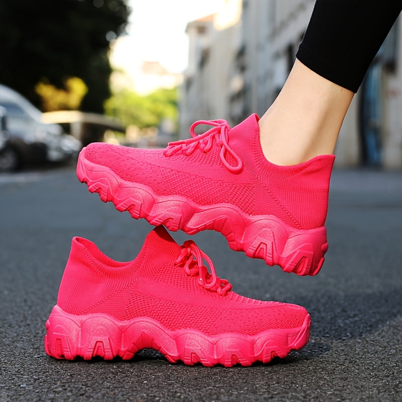 Women's Cushion Running Shoes Breathable Elastic Sock Sneakers Soft Sole – Road Running Outdoor Sports Gym Shoes for Women Sizes US 6-12 Gift for Mom Girlfriend