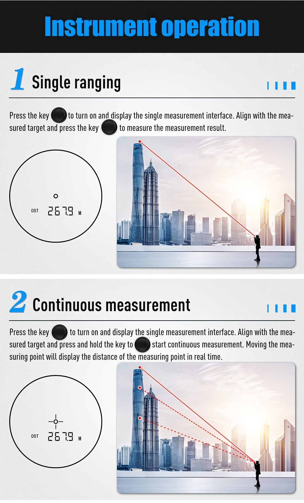 Golf Laser Rangefinder 1200 Yards – 6.5x HD Magnification, Slope Compensation, Flag Lock, Anti-Vibration, USB Rechargeable, High Precision Distance Meter for Golf, Hunting & Outdoor Sports