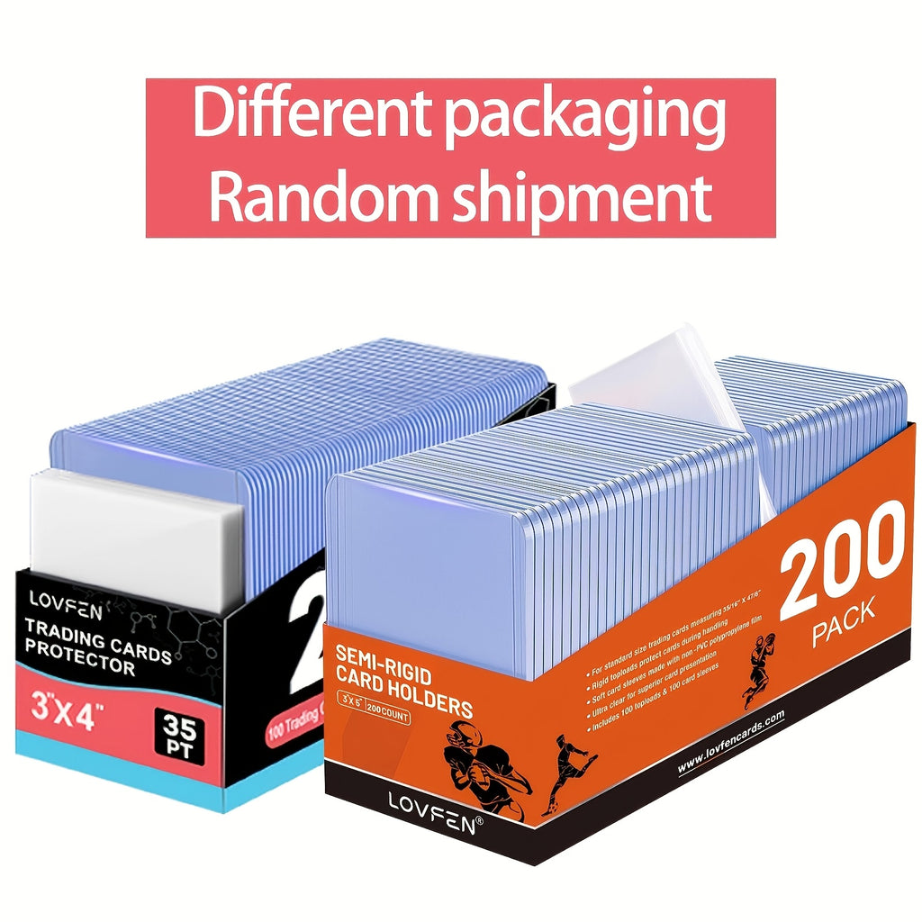 Card Top Loaders 3x4 + Penny Sleeves – Hard Plastic Trading Card Holders 100 200 500 1000 2000 Count for Baseball Football Basketball Pokémon Sports Cards