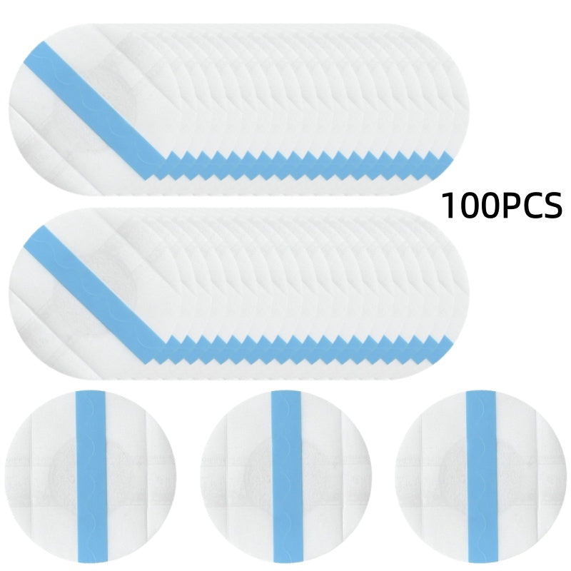 Libre Sensor Adhesive Patches 100pcs Latex-Free Strong Adhesion PU Film CGM Protection Patches for FreeStyle Libre 2 & 3 Transparent No Center Adhesive Pre-Cut