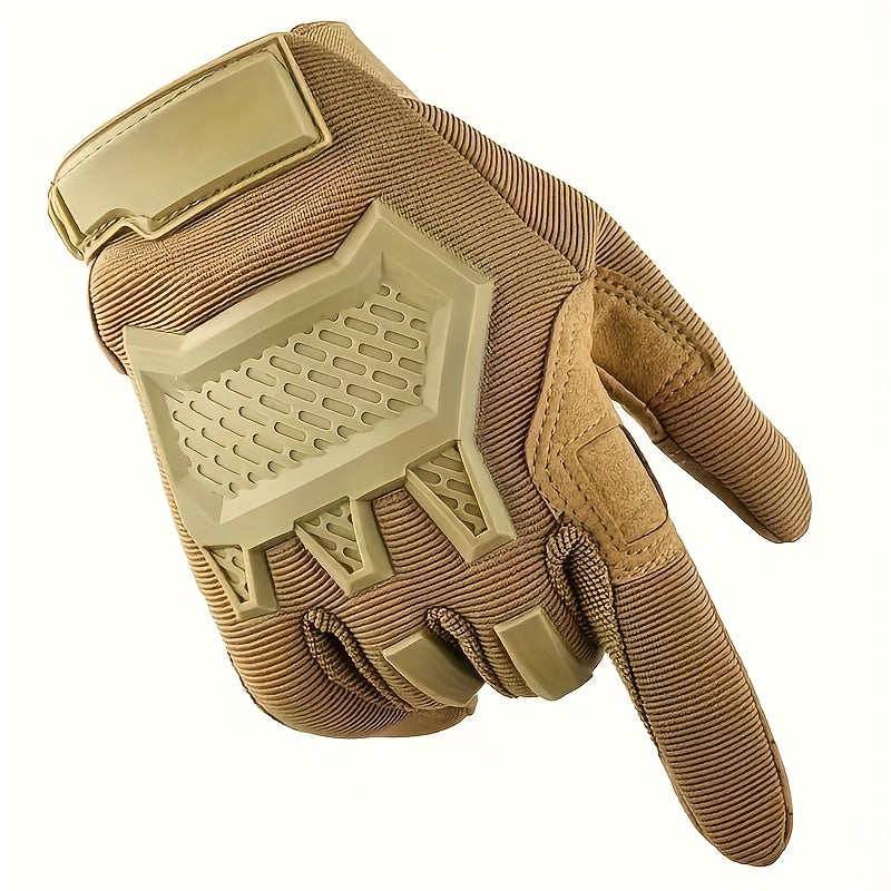 Windproof Touchscreen Gloves – Double-Layer Full-Finger Tactical Outdoor Gloves for Cycling, Hiking, Hunting & Driving, Breathable Slip-Resistant Camo Design, M & L